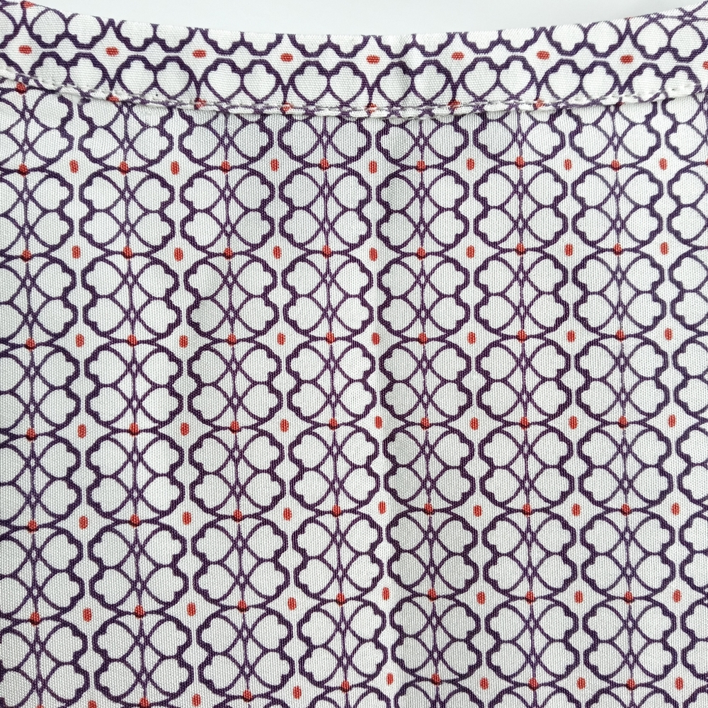 Vince Silk Purple Print Trapunto Shift Dress - Picture 12 of 13